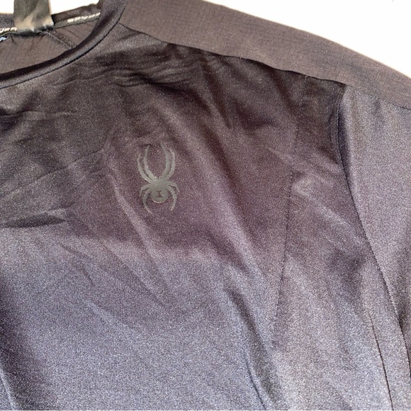 SPYDER ACTIVE “ProWeb Shirt” Black Size Medium Short Sleeves Stretchy NWT - Picture 6 of 6